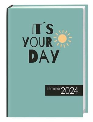 times&more Kalenderbuch 2024. Terminkalender mit trendigem Typo-Einband. Handlicher Wochenplaner. Buch-Kalender 2024 zum Planen von Terminen.