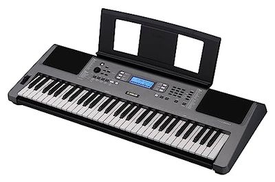 Yamaha PSR-I300 - Teclado digital (61 teclas táctiles, 644 sonidos de instrumento y 30 estilos indios de acompañamiento), color gris