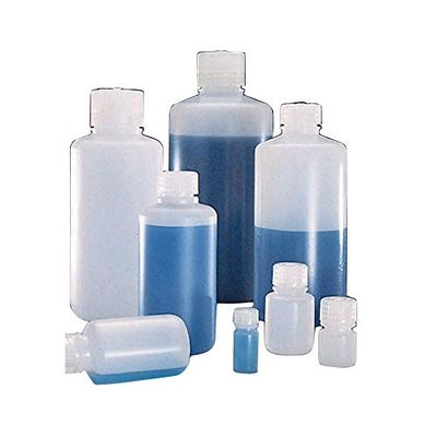 Nalgene 2004-0016 HDPE Amber Lab Quality Narrow Mouth Bottle with Amber Polypropylene Screw Type Closure, 500ml Capacity (Case of 48)