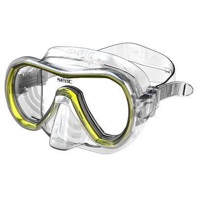 Seac Giglio, máscara de lente única para mergulho e snorkeling, unissexo para adultos, transparente/amarelo, regular