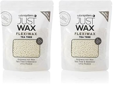 Salon System 700g Tea Tree Flexiwax and Beeswax Just Wax Stripless Beads (Pack of 2)