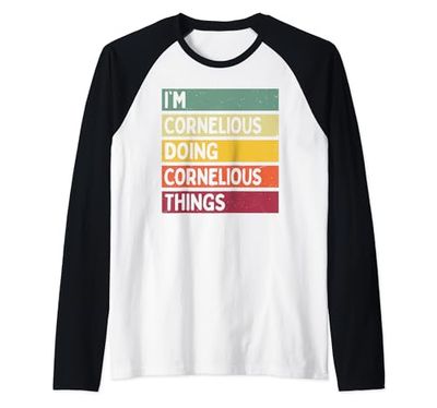 I'm Cornelious Doing Cornelious Things Divertente Personalizzato Maglia con Maniche Raglan