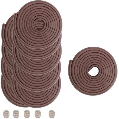 HIMRY 50 Mètre Rouleau en Mousse Anti Choc Protecteurs Bords de Table, L-Forme Rouleau Mousse Bord Protecteur, Anti-Crash Protection sur Bords De Table, 10x5m, Brun KXD7000 Brown