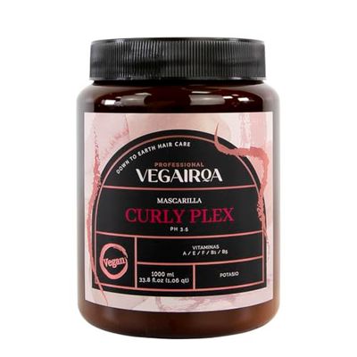 VEGAIROA. Curly Plex Curly Curly Defined Curl Mask No Grid, Deep Moisturising for Curly or Wavy Hair Parabens Free 1000ml