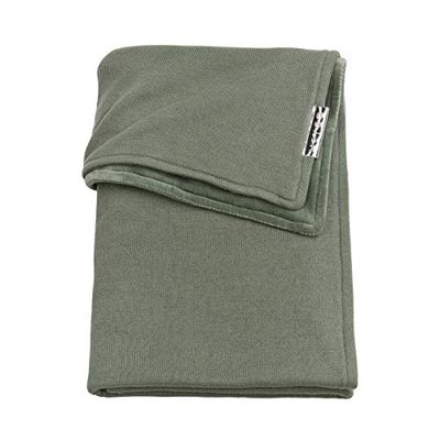 Meyco 2754032 Ledikantdeken knit basic velvet, 100x150 cm, forest green