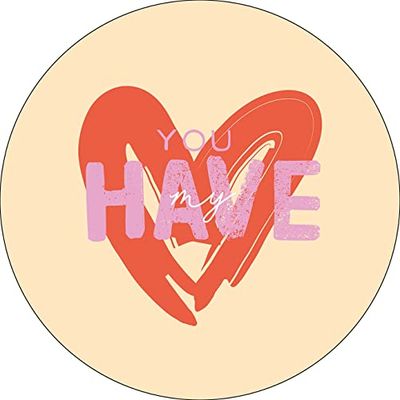 Bonateks, Round Digital Printed Mouse Pad, Non-Slip Base, for Office and Home, Diameter:22cm