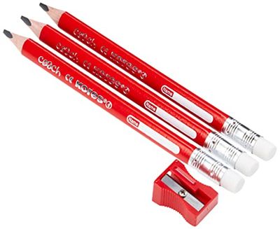 Kores - Coach: Jumbo Pencils for Kids, Soft HB Lead and Eraser Tip, Triangular Ergonomic Shape, School Supplies for Developing Writing Skills, Pack of 3