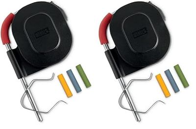 Weber Sonda para temperatura ambiente, para modelos iGrill y Weber Connect Smart Grilling Hub, hasta 315° C, simple abrazadera para sujetarla a la parrilla, 1 pieza - Plata (7212) (Paquete de 2)