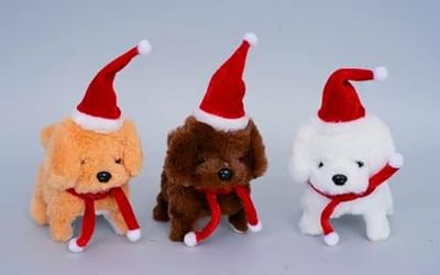 Euronatale Chien avec chapeau de Noël 19 x 23 cm, comme photo, unique