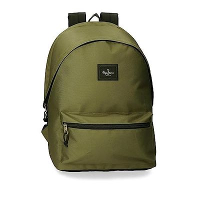 Pepe Jeans Aris Backpack for Laptop, Double Compartment, 15.6 inches, Green, 31 x 44 x 15 cm, Polyester, 20.46 L, green, One Size, Laptop Backpack Double Compartment