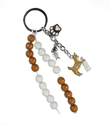 Pracht Creatives Hobby 5936-12115 Catena Portachiavi da disegnare da Soli, Gatto, Set Artigianale con 20 Perline da calcolo, per l'inizio della Scuola, Multicolore, ca. 85 x 100 cm