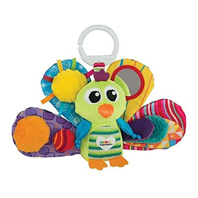 LAMAZE Jacques the Peacock, Clip on Pram and Pushchair Newborn Baby Toy, Sensory Toy for Babies Boys and Girls de 0 a 6 meses