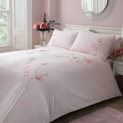 Dreams & Drapes Vävd – Margot – 100% bomull påslakanset – King size-säng i rosa