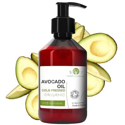 B.O.T Cosmetic & Wellness - Huile d'Avocat Bio 100ml | Soin Anti-Âge | Nourrit Peau & Cheveux | Huile Barbe & Ongles | Extra Vierge, Pression à Froid