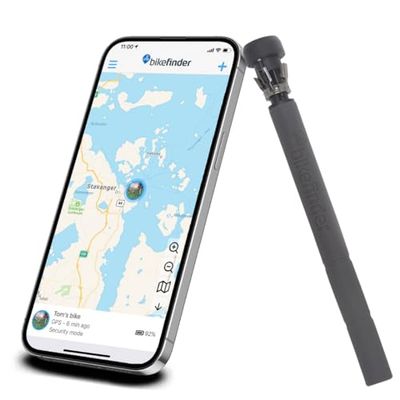 FahrradFinden Van BikeFinder GPS-fietstracker, verborgen in het stuur, fietsdetectieapparaat, anti-diefstal, diefstalbeveiliging, simkaart inclusief ABO vereist