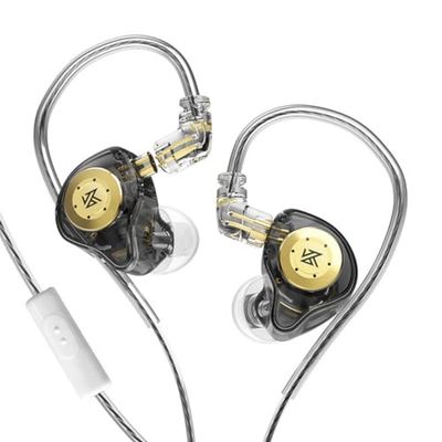 Airloop KZ06 EDX PRO Cuffie intrauricolari dinamiche 5N OFC Auricolari HiFi con filo di rame senza ossigeno Cuffie da gioco con cancellazione del rumore (con microfono, trasparente)