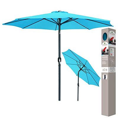 Parasol, diameter 300 cm, kantelbaar.