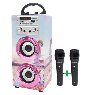 DYNASONIC (3º Generazione Modello 2021 Microfono Karaoke, Regalo per Bambini, Giocattolo per Bambini e Ragazzi, Regali Bambini, Giocattoli per Bambino e Bambina con Microfono Modello 025-17