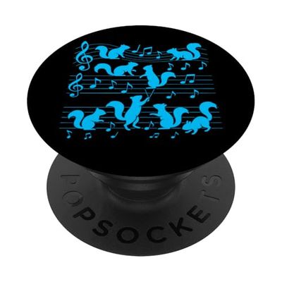 Notas musicales divertidas Amantes de las ardillas PopSockets PopGrip Adhesivo