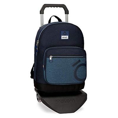 Enso Blue Laptop backpack with trolley Blue 31x42x13 cms Polyester 15,6" 19.8L