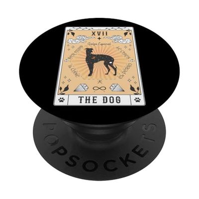 Carta del Tarot El Perro Galgo Espanol Espacio Celestial PopSockets PopGrip Adhesivo