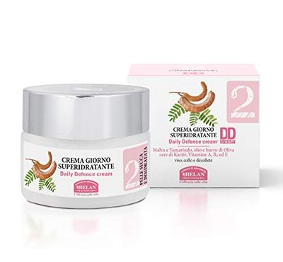 Helan, Linea Viso 2 - Creme Hydratante Visage Super Nourrissante pour Peaux Sèches avec Filtre Solaire, Creme Visage Femme pour Soin Visage et Cou avec Mauve, Vitamine E et B5, 50 ml - Made in Italy