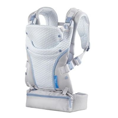 Infantino Staycool 4-i-1 konvertibel bärare, ergonomisk design för spädbarn och småbarn, 3,6-18,1 kg med förvaringsficka, grå