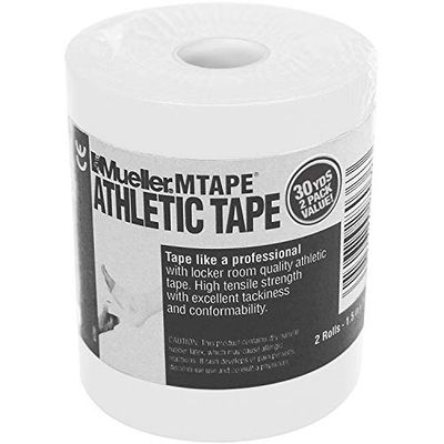 Mueller Athletic Tape, 1.5" X 15yds White, 2 pack