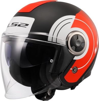 LS2, Casque Moto Jet Classy Disko Black Red White, L