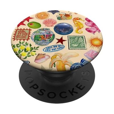 Europea Verano Preppy Collage Estética PopSockets PopGrip Adhesivo