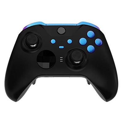 eXtremeRate Kameleon Paars Blauw Vervangende Knoppen voor Xbox One Elite Series 2 Controller, LB RB LT RT Bumpers Triggers ABXY Start Terug Synchronisatie Profiel Switch Sleutels voor Xbox One Elite V2 Controller