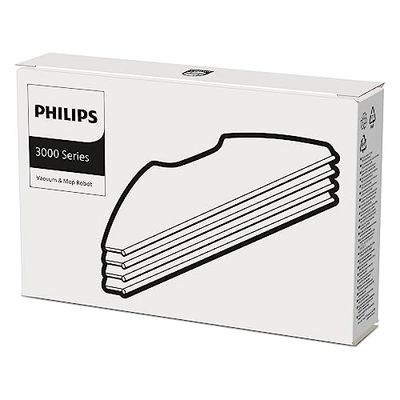 PHILIPS HomeRun Vacuum and Mop Robots 3000 Original Mop Pads. 4 washable microfiber pads. For: XU3100/01, XU3110/02, XU3000/01, XU3000/02. (XV1430/00)