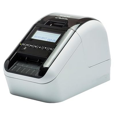 Brother QL-820NWBc Imprimante d'étiquettes Professionnelle avec Connexion réseau, Bluetooth, Impression Rouge-Noir