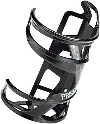 Elite Prism Carbon drinkflessenhouder voor volwassenen, zwart glanzend, wit, één maat