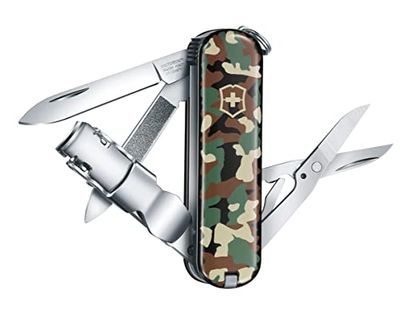 Victorinox Nailclip 580, Swiss Made, 8 Fonctions, Lime à Ongles, Coupe-Ongles, Lame, Ciseaux, Camouflage