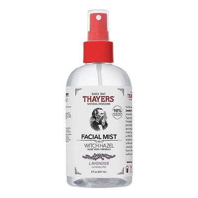 Thayers Lotion brume tonique douce - Lavande, Hamamélis & Aloe vera bio - hydratation & pores resserrés - sans alcool - sans cruauté envers les animaux - vegan - 98% d'ingrédients naturels - 237 ml