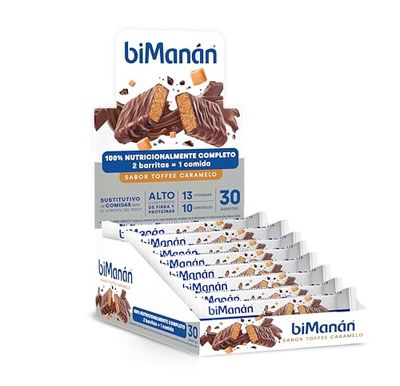 BIMANÁN beSLIM - Barritas Sustitutivas Toffee para ayudarte a controlar tu peso - Expositor 30 unidades
