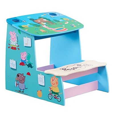 Peppa Pig Wooden play desk, chalk board and storage compartment Made from FSC certified wood