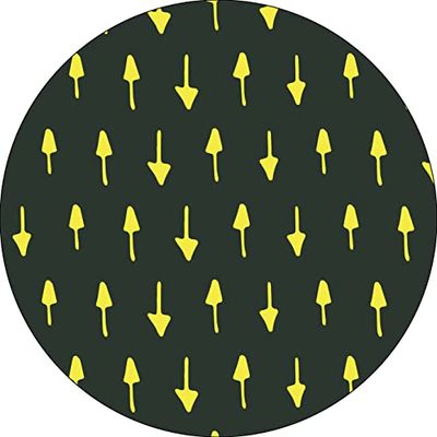 Bonateks, Tappetino per mouse rotondo con stampa digitale, base antiscivolo, per ufficio e casa, diametro: 22 cm