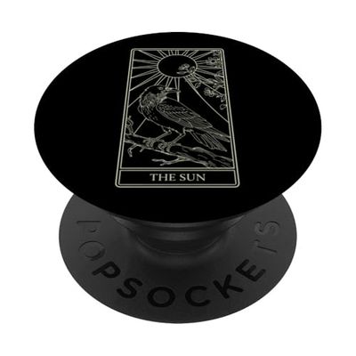 I Tarocchi del Sole - Radiant Raven Celestial Design PopSockets PopGrip Adesivo