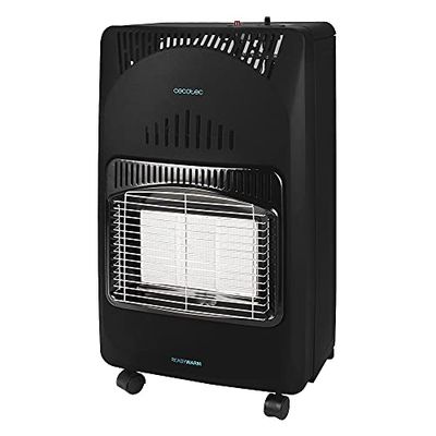 Stufa a gas butano Cecotec Ready Warm 4000 Slim Fold. 4200 W, Foldable, Ceramic, 3 Modes, 15 kg Cylinders, Triple Safety System, Multidirectional Wheels, 30 sqm (Stove)
