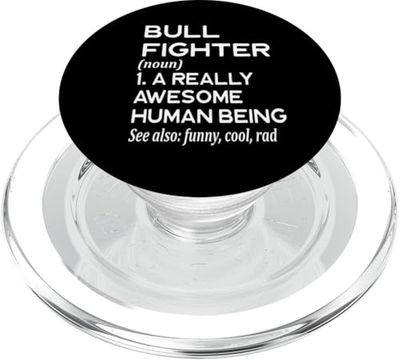 Bull Fighter Definición de Jugador Divertido - Rodeo Bull Fighting PopSockets PopGrip para MagSafe