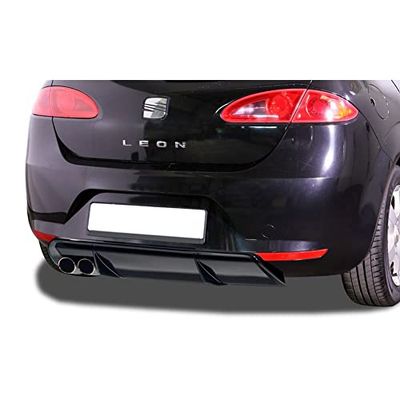 RDX Racedesign Faldón trasero 'Diffuseur' compatible con Seat Leon 1P 2005-2008 excl. FR/Cupra (ABS Negro Brillante)