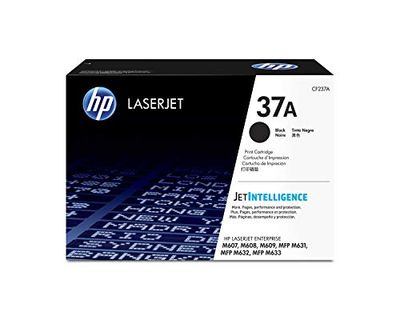 HP 37A CF237A, Negro, Cartucho Tóner Original, de 11.000 páginas, para impresoras HP LaserJet Enterprise Flow MFP Serie M631, M607, M608, M609, MFP M632 y LaserJet Enterprise Flow MFP M632z
