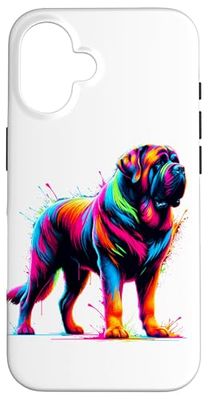 Paint Art Mastiff Mastiffs Carcasa para iPhone 16