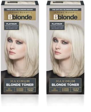 Jerome Russell Bblonde Maximum Colour Toner, Platinum Blonde (Pack of 2)