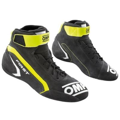 Omp Mixte First Race My2021 Chaussures Anthracite/Fluo Jaune Taille 39 FIA 8856-2018 Bateau, Standard