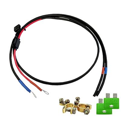 Offgridtec 8-01-001420 Kabel Baterii z Bezpiecznikiem 30 A do Akumulatorów Solarnych do Regulatorów Ładowania, 1,5 m