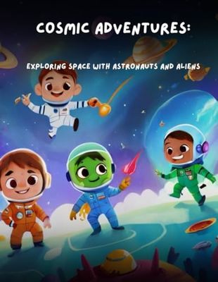 Cosmic Adventures: Exploring Space with Astronauts and Aliens. | For Kids Ages 5-10 (Coloring Books)