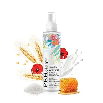 JOANNA PEHology Spray Conditioner - To Make Hair Combing - Ensures PEH Balance - Contains Honey, Panthenol, Urea, Allantoin, Lactic Acid, Wheat Proteins - 150 ml